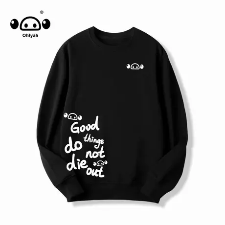 Ohlyah小猪卫衣女设计感小众早秋薄款宽松bf慵懒风无帽潮ins外套商品大图