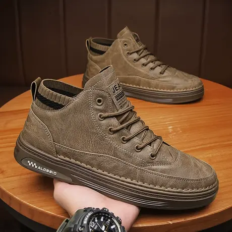 雨鞋男款冬季加绒保暖棉雨靴厨房防滑鞋中筒厨师鞋户外防水鞋男士商品大图