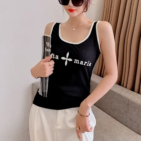 吊带背心女内搭外穿休闲运动无袖上衣夏季爆款修身圆领打底小衫潮商品大图