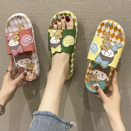 拖鞋女夏季ins潮网红时尚室内外穿可爱公主女孩软底防滑家居凉拖商品大图