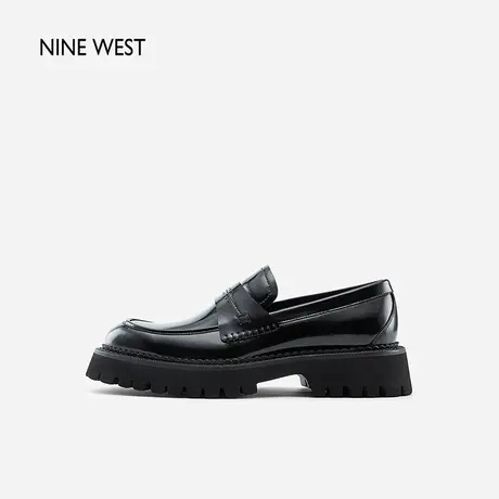 Nine West/玖熙英伦百搭皮鞋男真皮乐福鞋秋冬男鞋时尚男士皮鞋商品大图