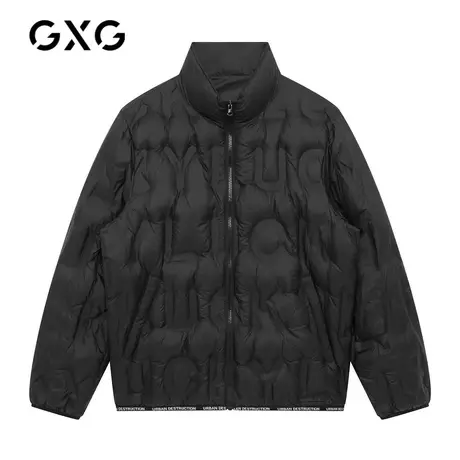 【新款】GXG男装 冬季黑色休闲短款羽绒服外套GHC111001J商品大图