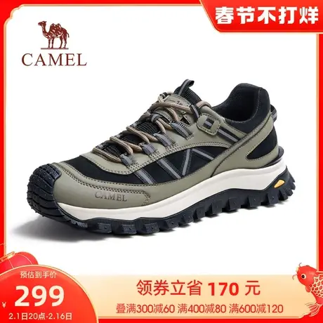 骆驼2023秋季新款多元拼接疏水抓地厚底城市户外徒步鞋男图片