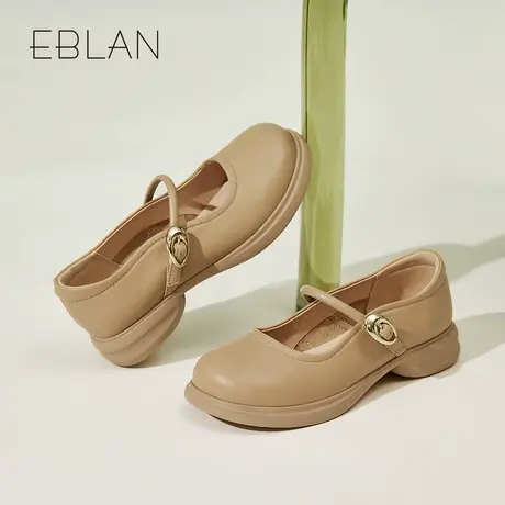 EBLAN/伊伴玛丽珍女鞋2025春季新款百搭时尚复古轻便休闲鞋单鞋图片
