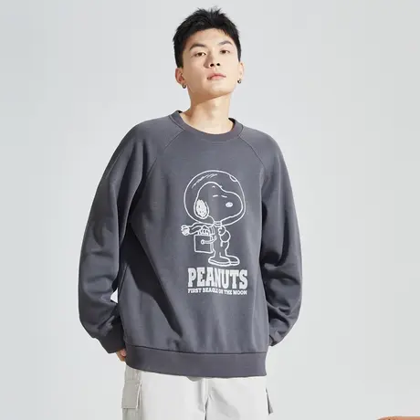 [史努比联名]唐狮卫衣男士春秋季新款休闲宽松圆领套头卫衣商品大图