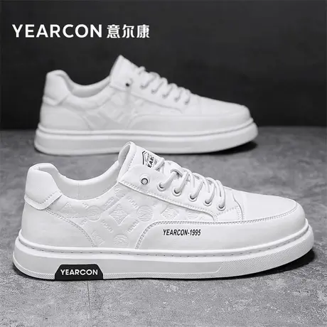 意尔康夏季男鞋板鞋2025新款夏天高端轻奢小白鞋男士软平底休闲鞋商品大图