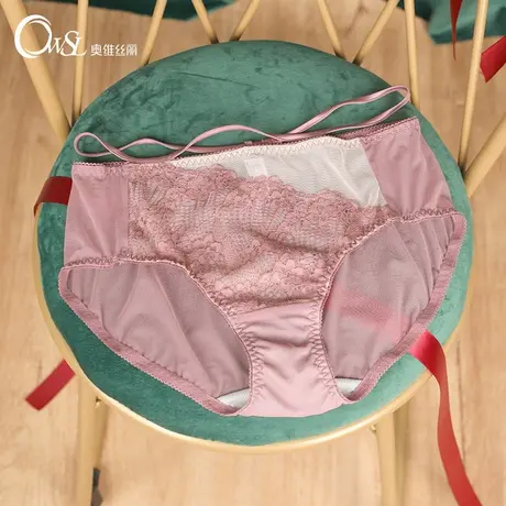 奥维丝丽线下正品性感蕾丝中腰提臀三角女士内裤舒适透气抵挡商品大图