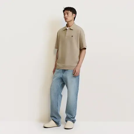 TRENDIANO纯棉水洗牛仔裤男士直筒长裤子1SM2061100商品大图