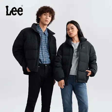 Lee25秋冬新品舒适版立领小Logo徽标男女同款面包羽绒服休闲潮商品大图