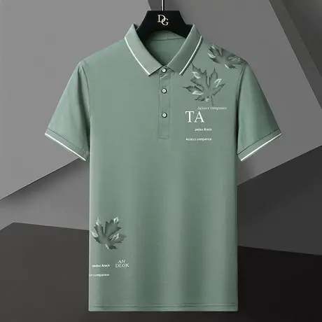 polo衫男士短袖夏季纯棉韩版潮流修身半袖男装带领上衣服翻领t恤商品大图