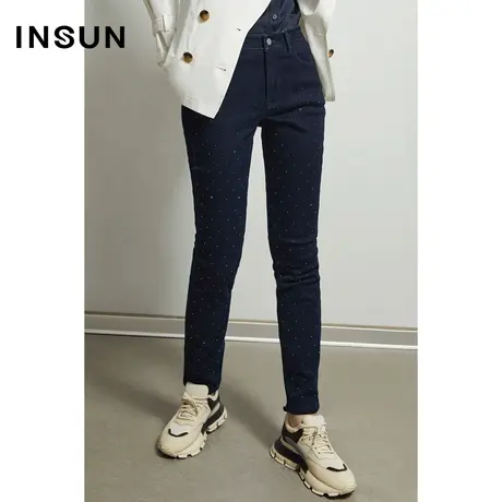 INSUN恩裳线上专选冬季休闲牛仔铅笔裤商品大图