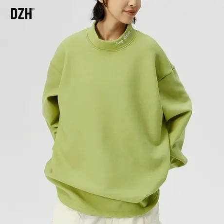 男士半高领长袖t恤男春秋季2024年新款中性风纯色卫衣德绒打底衫商品大图