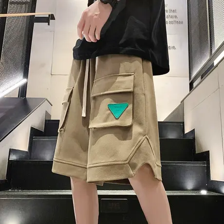 工装短裤男夏季薄款5分休闲裤美式复古宽松潮流日系外穿五分裤子商品大图