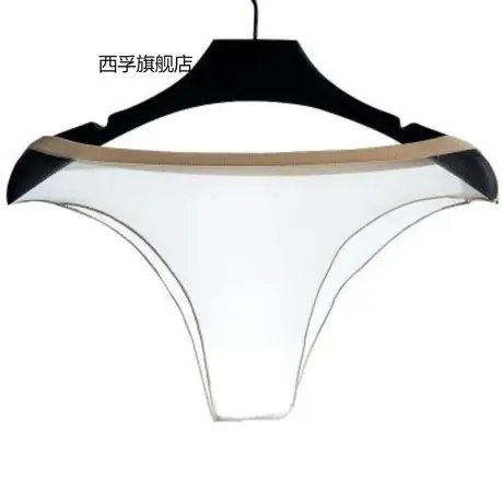 新品透明油亮内裤男女夏用通用款T裤无缝丝袜性感透气三角裤头商品大图