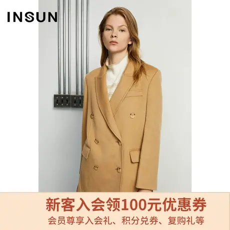 恩裳商场同款春季时尚经典双排扣设计干练利落通勤西装外套女商品大图