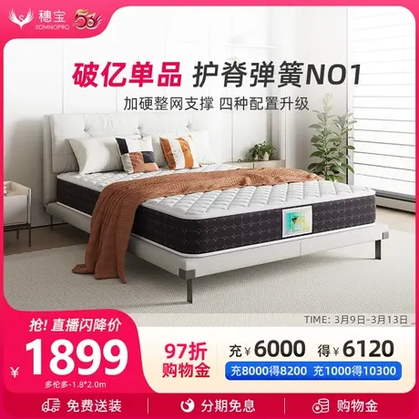 穗宝椰棕垫硬垫乳胶弹簧席梦思1.8米加厚双人家用床垫 经典系列图片