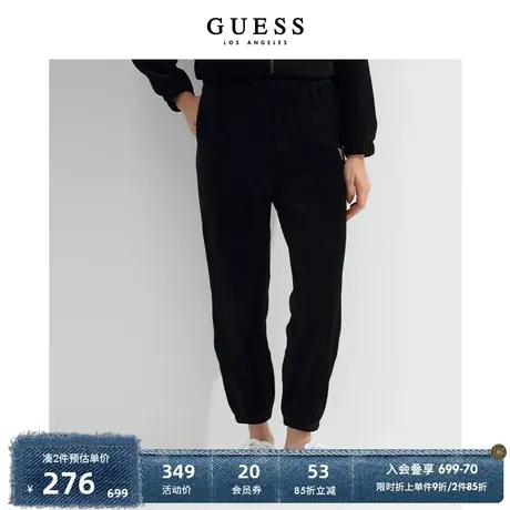 GUESS 女士潮灯芯绒极简舒适休闲裤Q2BQ40R2Q41商品大图