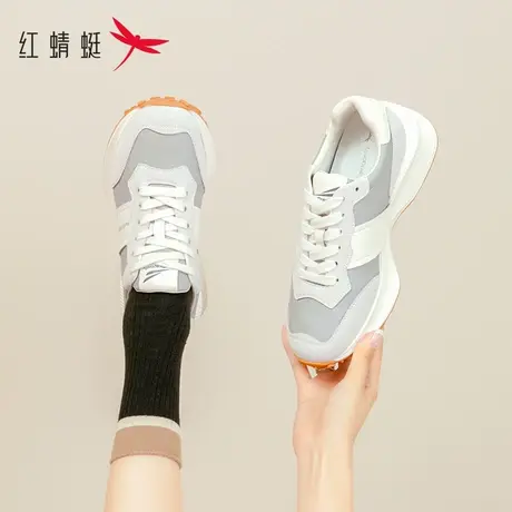 红蜻蜓阿甘鞋爆款2023秋冬新款小蛮腰女鞋休闲厚底女款运动老爹鞋商品大图