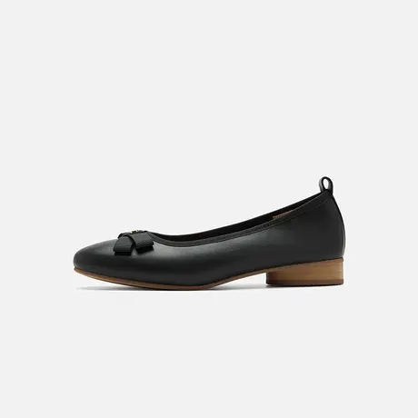 Nine West/玖熙2025春季新款蝴蝶结浅口单鞋女圆头低跟芭蕾舞鞋商品大图