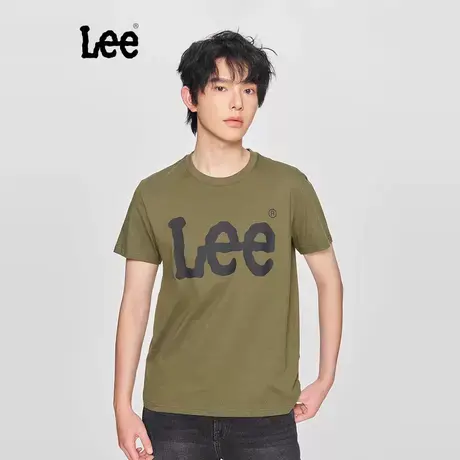 Lee商场同款25早春新品标准版圆领Logo印花男短袖T恤LMT0104103RX图片