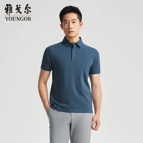 【商场同款】雅戈尔男士短袖POLO夏季新款官方商务休闲短袖T恤男商品大图