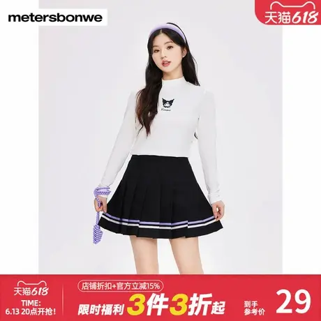 美特斯邦威长袖T恤女卡通印花长袖T恤图片