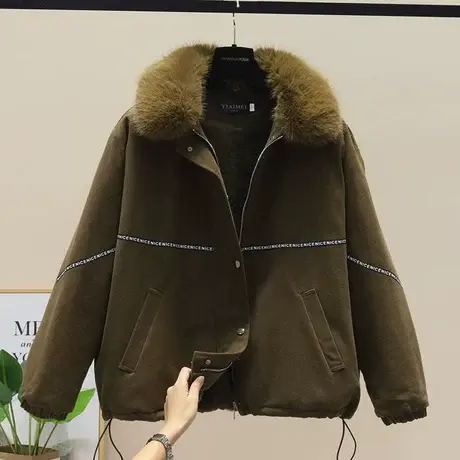 棉袄港风外套派克服棉衣棉服女2023年新款冬装爆款加厚小个子短款图片