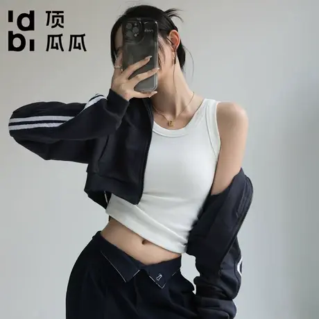顶瓜瓜【细螺纹】夏季背心吊带女士内衣外穿内搭打底上衣纯色T恤商品大图