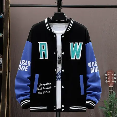 青少年春秋季夹克外套男初中高中学生男孩棒球服潮流帅气大童男装商品大图