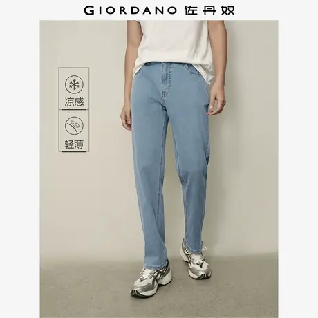 佐丹奴裤子男装黑科技冰氧酷凉感中腰直筒薄牛仔长裤 01115070商品大图