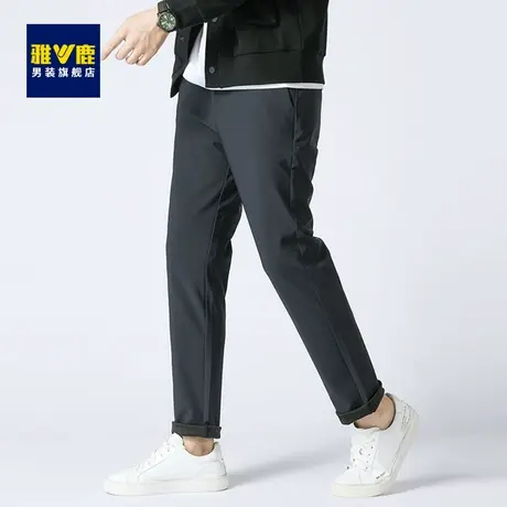 雅鹿男士休闲裤2023年秋冬季中青年商务休闲西裤直筒加厚免烫男裤商品大图