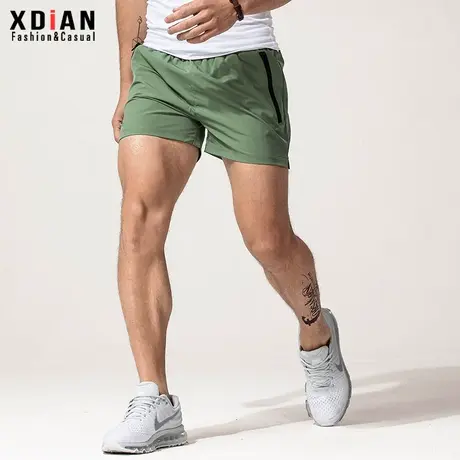 跑步短裤男可放手机 夏季运动三分裤健身速干透气田径3分裤马拉松商品大图