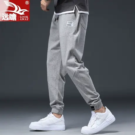 男装束脚弹力卫裤男潮牌时尚运动舒适休闲抽绳裤子2022秋冬季新款商品大图