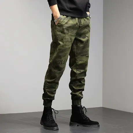 裤子男款夏季潮流男裤宽松工装裤潮流透气九分裤男款夏季工装裤商品大图