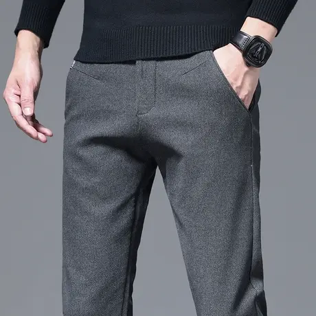 春季春秋款中年爸爸西裤男士直筒宽松休闲长裤子男款秋冬款西服裤商品大图