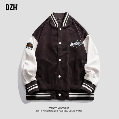 青少年美式棒球服外套男春秋款大码2023新款休闲运动夹克宽松上衣商品大图