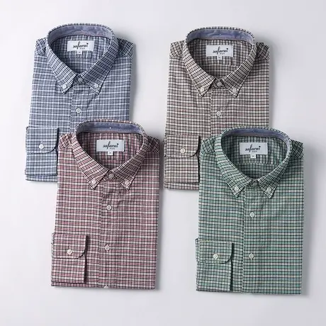 纯棉衬衫男秋季休闲男士全棉长袖拼色格子商务衬衣简约宽松外套潮图片