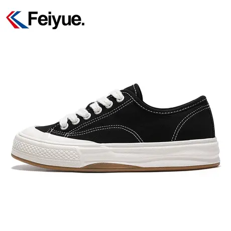 feiyue/飞跃纯色软底帆布鞋女2024春季厚底增高百搭舒适休闲鞋785图片
