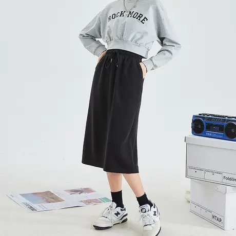 唐狮2022春秋冬新款针织半身裙女中长款百搭半裙休闲高腰显瘦图片