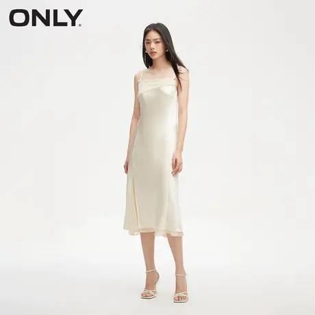 ONLY2024春季新款高级感气质开叉中长款吊带连衣裙女|124107072图片