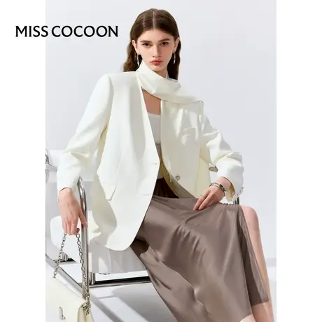 MISSCOCOON【高知touch】24春新款慵懒风松弛感假两件西装外套图片