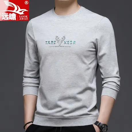 卫衣男款春秋季2022新款宽松圆领套头长袖t恤男装打底衫男士上衣商品大图