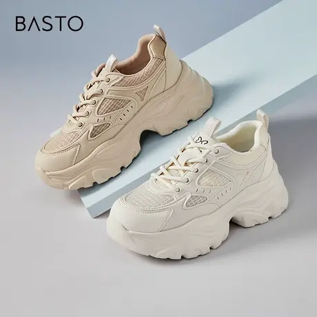 【好物体验专享】百思图2024夏商场新款老爹鞋女休闲鞋B2176BM4商品大图