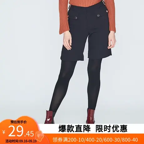 艾格春季时尚牛仔裤百搭修身潮流休闲通勤薄款短裤子Y1448商品大图