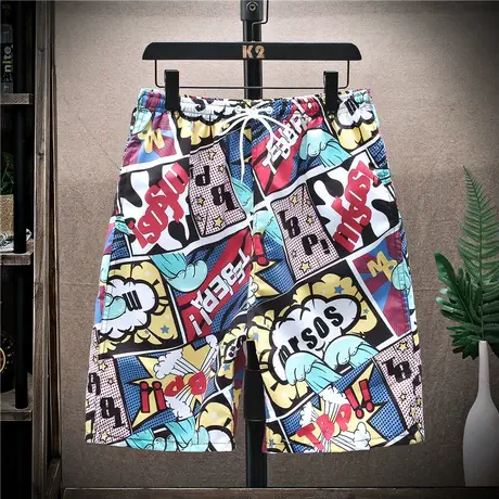 短裤男夏季2023新款宽松休闲薄款潮流五分沙滩裤潮牌外穿七分中裤商品大图