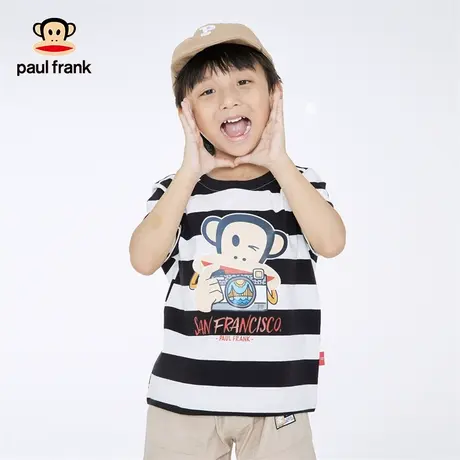 大嘴猴男童T恤夏季新款2023夏装潮牌男孩中大童儿童t恤小孩短袖商品大图