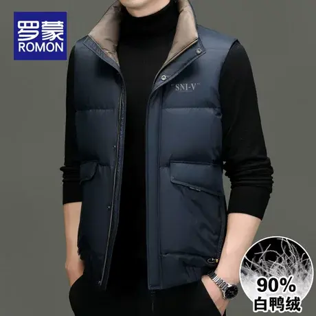 罗蒙羽绒马甲男士秋冬季加厚外套防寒服保暖外穿棉服坎肩背心男款图片