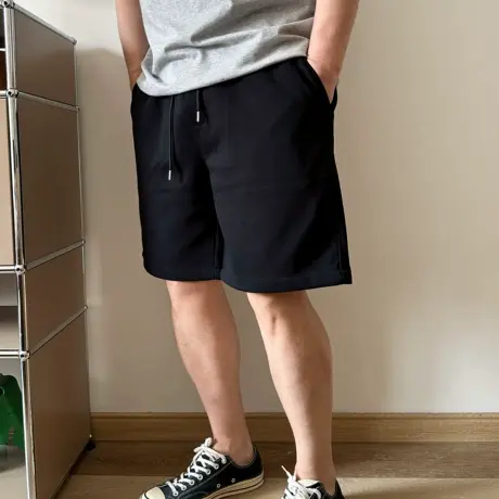 大依无忧夏季大码男装简约舒适胖子加肥加大男士针织休闲运动短裤图片