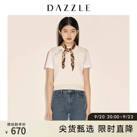DAZZLE米奇系列 地素奥莱春季米奇针织圆领马甲背心女图片