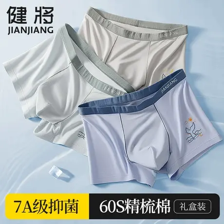 健将纯棉内裤男生青少年发育期学生四角裤高中初中生大童平角短裤商品大图